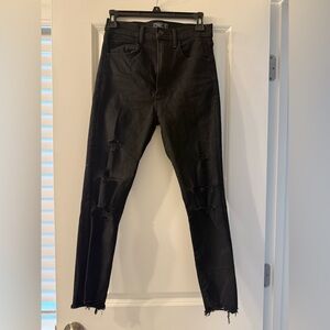 Abercrombie - high rise black skinny jeans